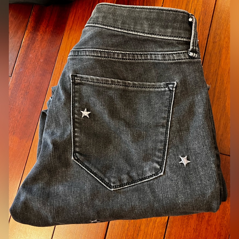 Abercrombie & Fitch Star Mid-Rise Super Skinny Black Ankle Jeans waist 29